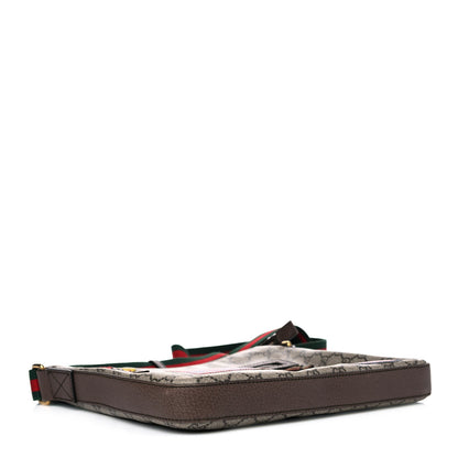 Gucci Soft GG Supreme Monogram Courrier Web Medium Flat Messenger Bag Beige New Acero Multicolor 4 of 14