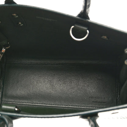 Saint Laurent Calfskin Crocodile Embossed Nano Sac De Jour Dark Green 9 of 20