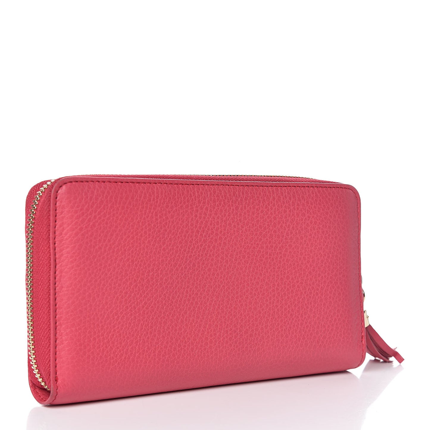 Pebbled Calfskin Soho Zip Around Wallet Pink