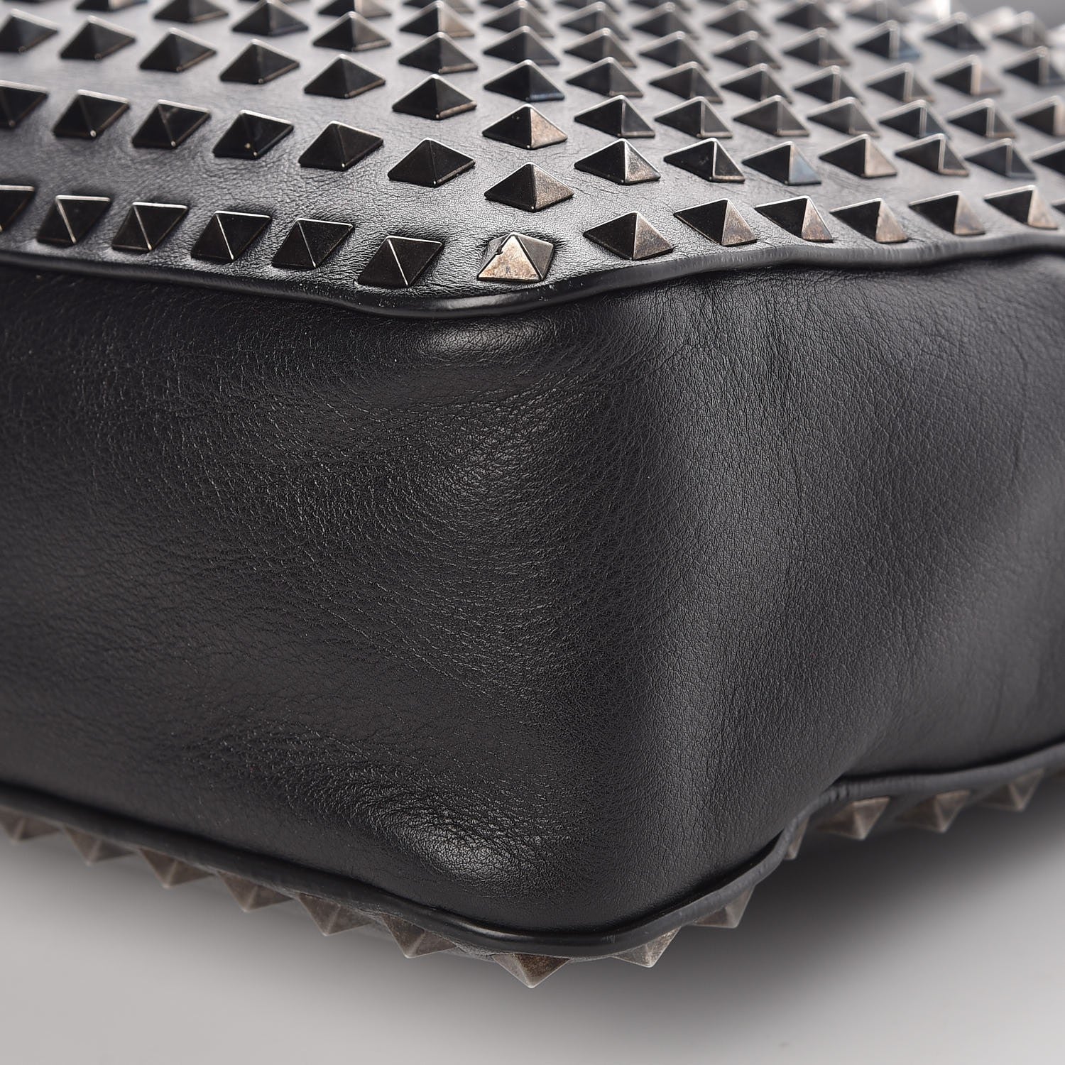 Valentino Garavani Calfskin Rockstud All Over Flip-Lock Messenger Bag Black 9 of 9
