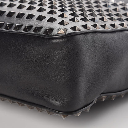 Valentino Garavani Calfskin Rockstud All Over Flip-Lock Messenger Bag Black 9 of 9