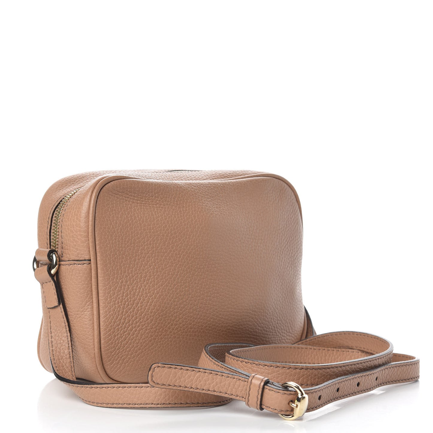 Pebbled Calfskin Small Soho Disco Bag Camelia