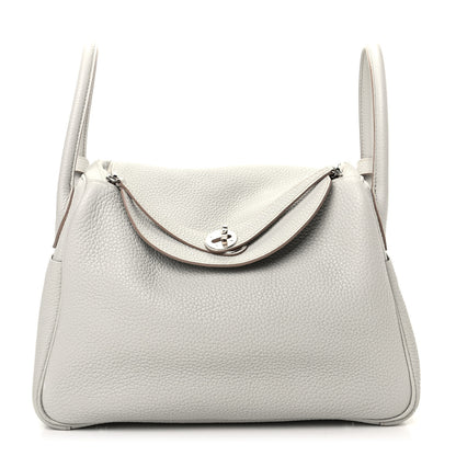 Hermes Taurillon Clemence Lindy 30 Gris Perle 1 of 8