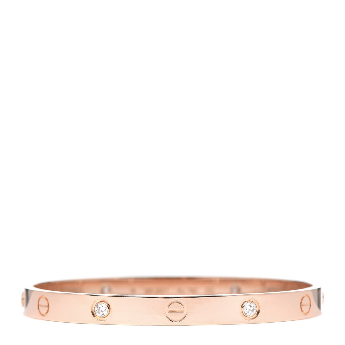 18K Pink Gold 4 Diamond LOVE Bracelet 18