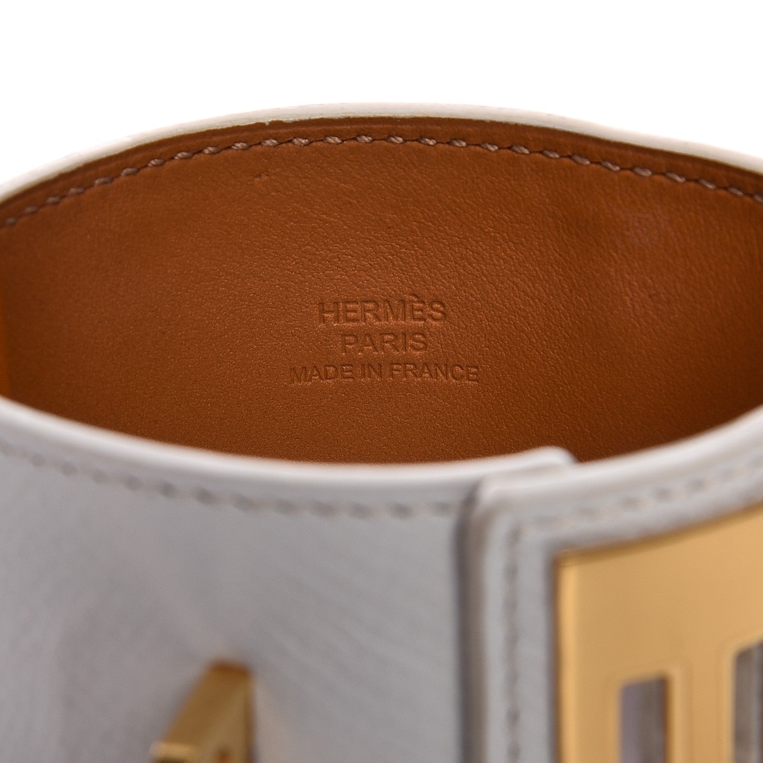 Hermes Epsom Collier de Chien CDC Bracelet S White 6 of 6