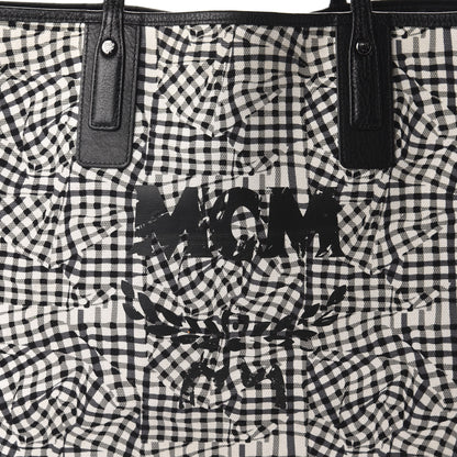 MCM Visetos Large Liz Reversible Shopper Tote Black 15 of 15