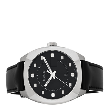 Gucci Stainless Steel Calfskin 40mm GG2570 Quartz Watch Black 2 of 4