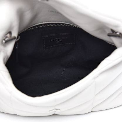 Saint Laurent Lambskin Quilted Toy Loulou Puffer Monogram Chain Satchel Crema Soft 5 of 11
