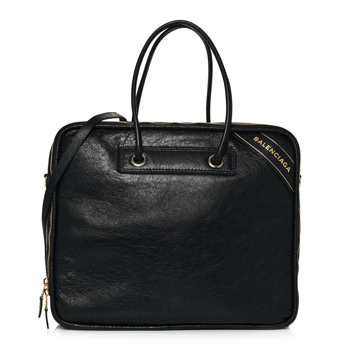 Agneau Medium Blanket Square Tote Black