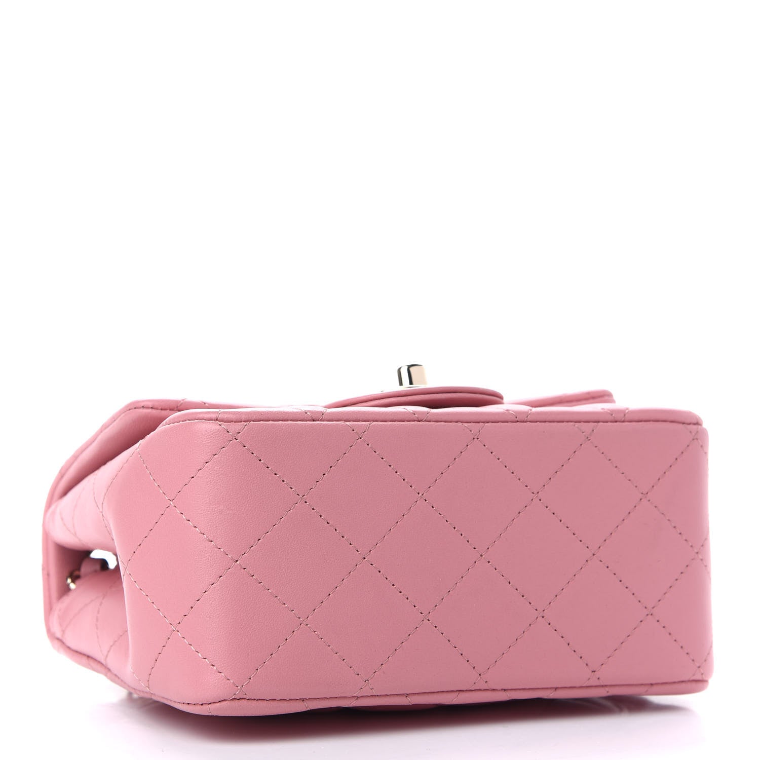 Chanel Lambskin Quilted Mini Square Flap Pink 3 of 9