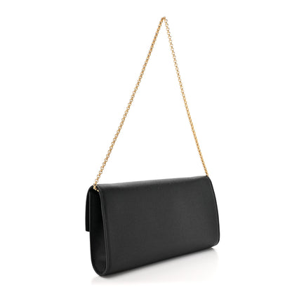 Salvatore Ferragamo Hammered Calfskin Mini Gancini Icona Bag Black 3 of 11