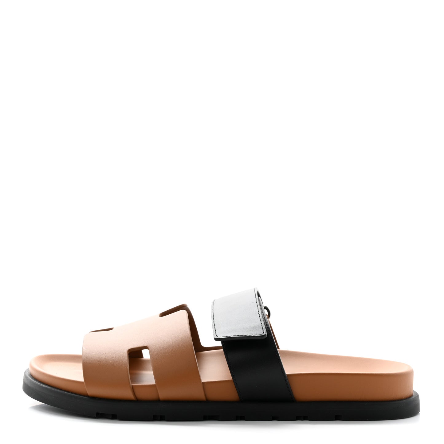 Calfskin Mens Chypre Sandals 41 Naturel Safari Black
