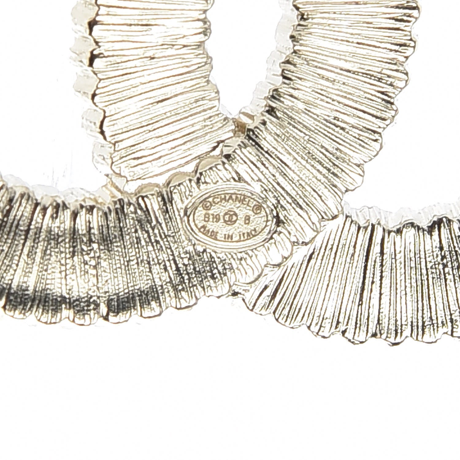 Chanel Pearl Crystal Lace Camellia CC Brooch Gold 4 of 5