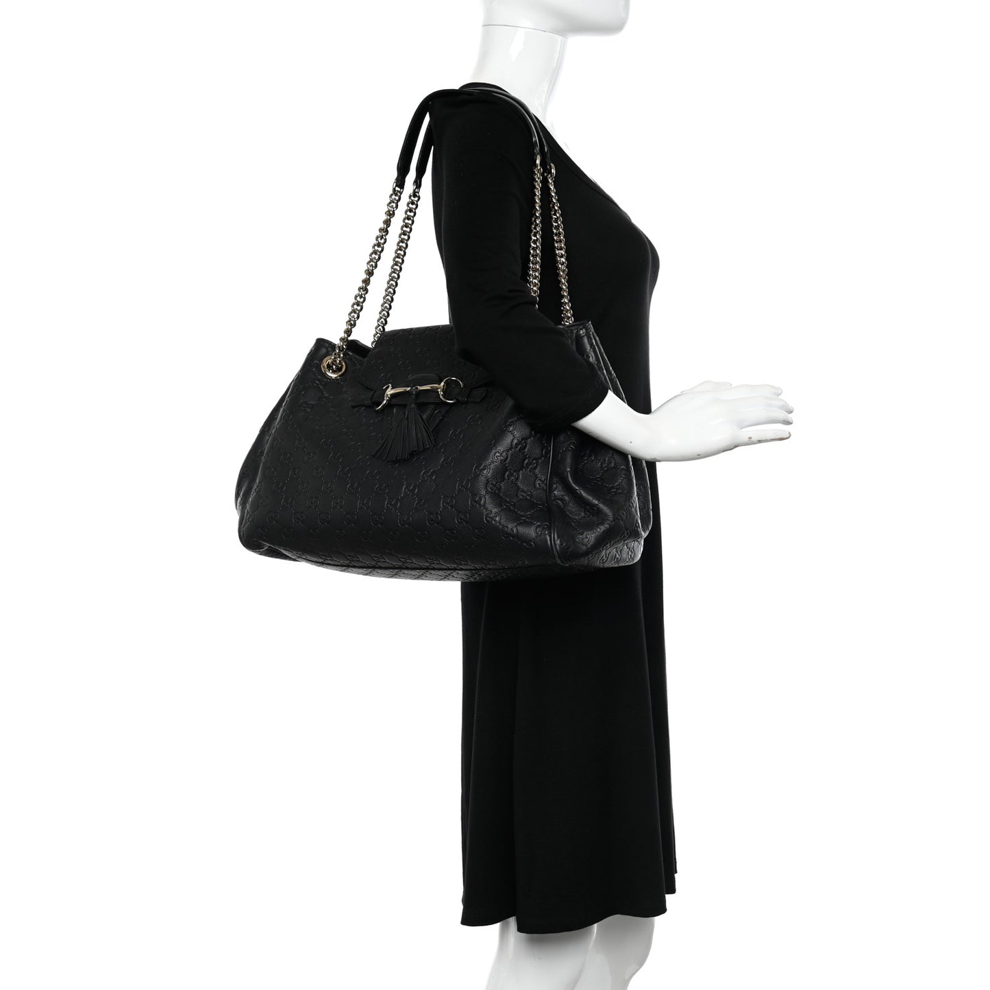 Guccissima Medium Emily Shoulder Bag Black