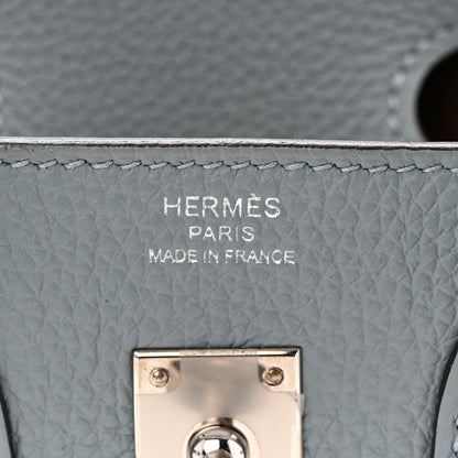Hermes Togo Verso Birkin 25 Bleu Lin Chai 6 of 14