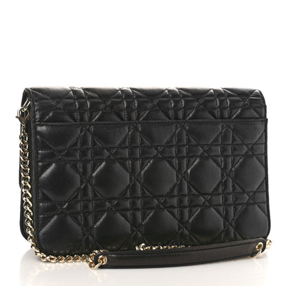 Christian Dior Lambskin Cannage Miss Dior Promenade Pouch Black 3 of 10