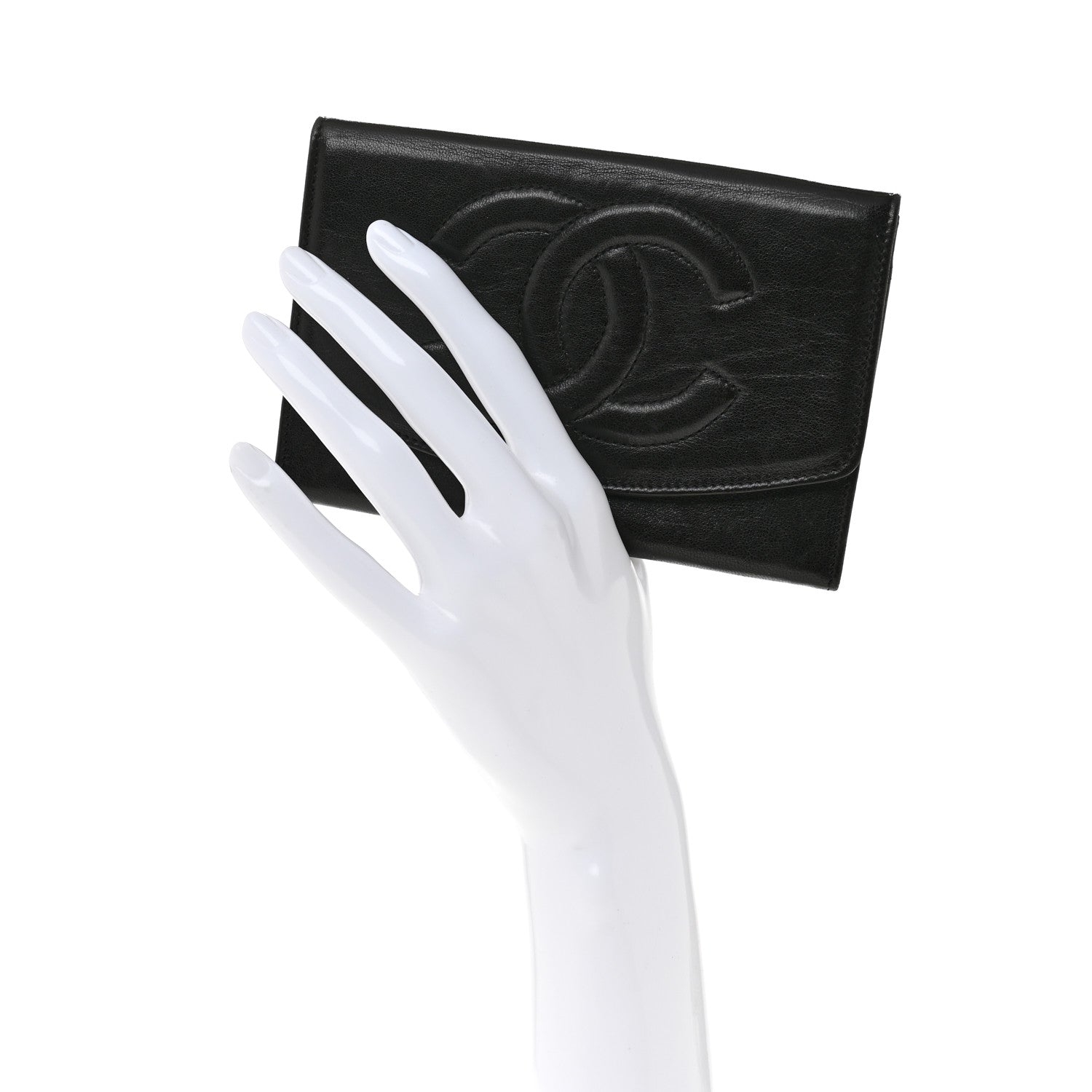 Chanel Lambskin Timeless CC Flap Wallet Black 2 of 13