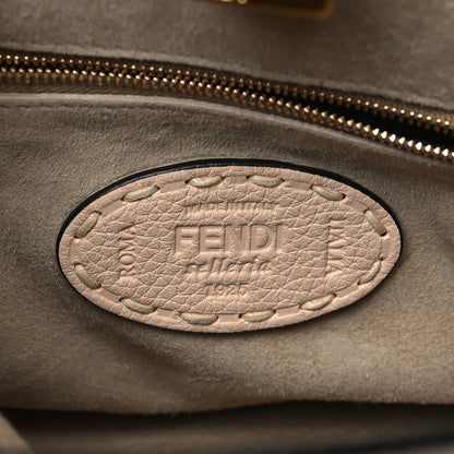 Fendi Vitello Granato Camoscio Selleria Macro Stitchings Mini Peekaboo Iconic Satchel Rosa Plaster 6 of 10