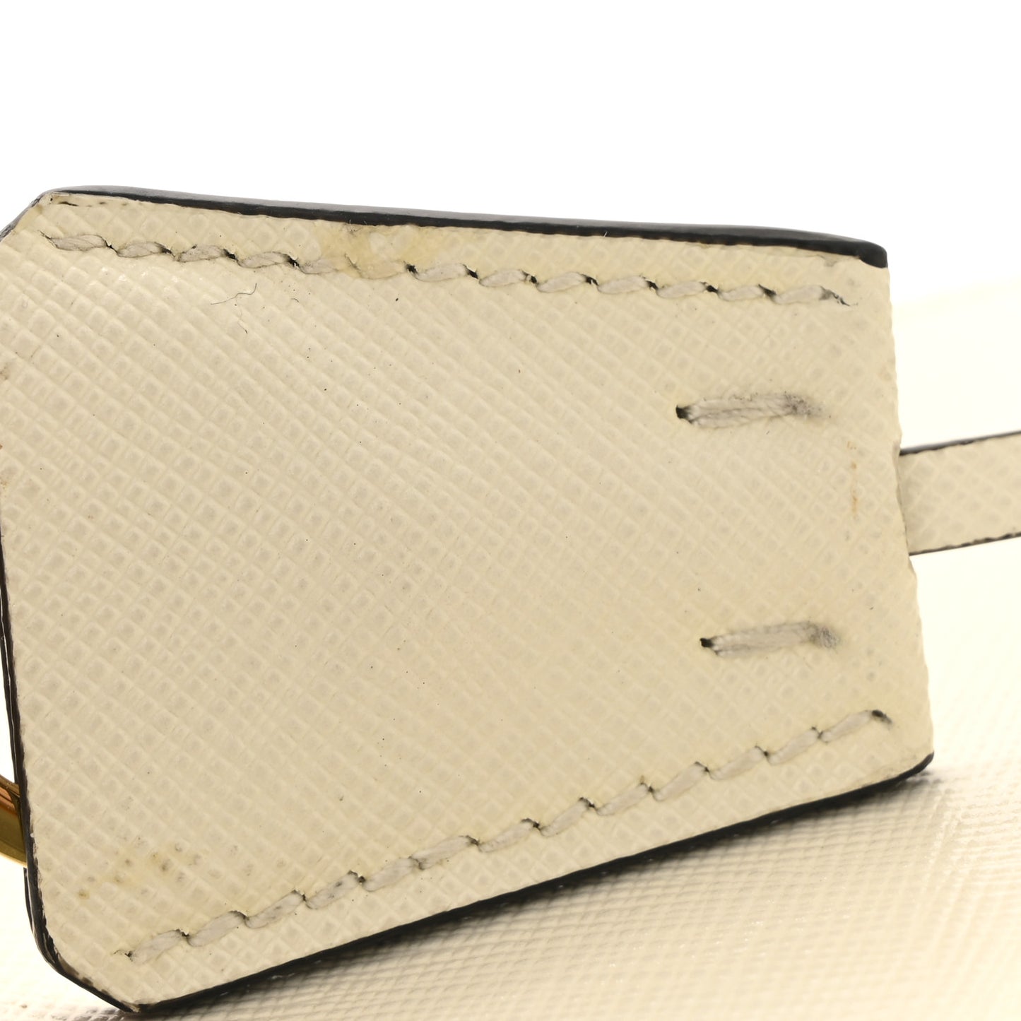 Saffiano Soft Calfskin Mini Zippered Tote White