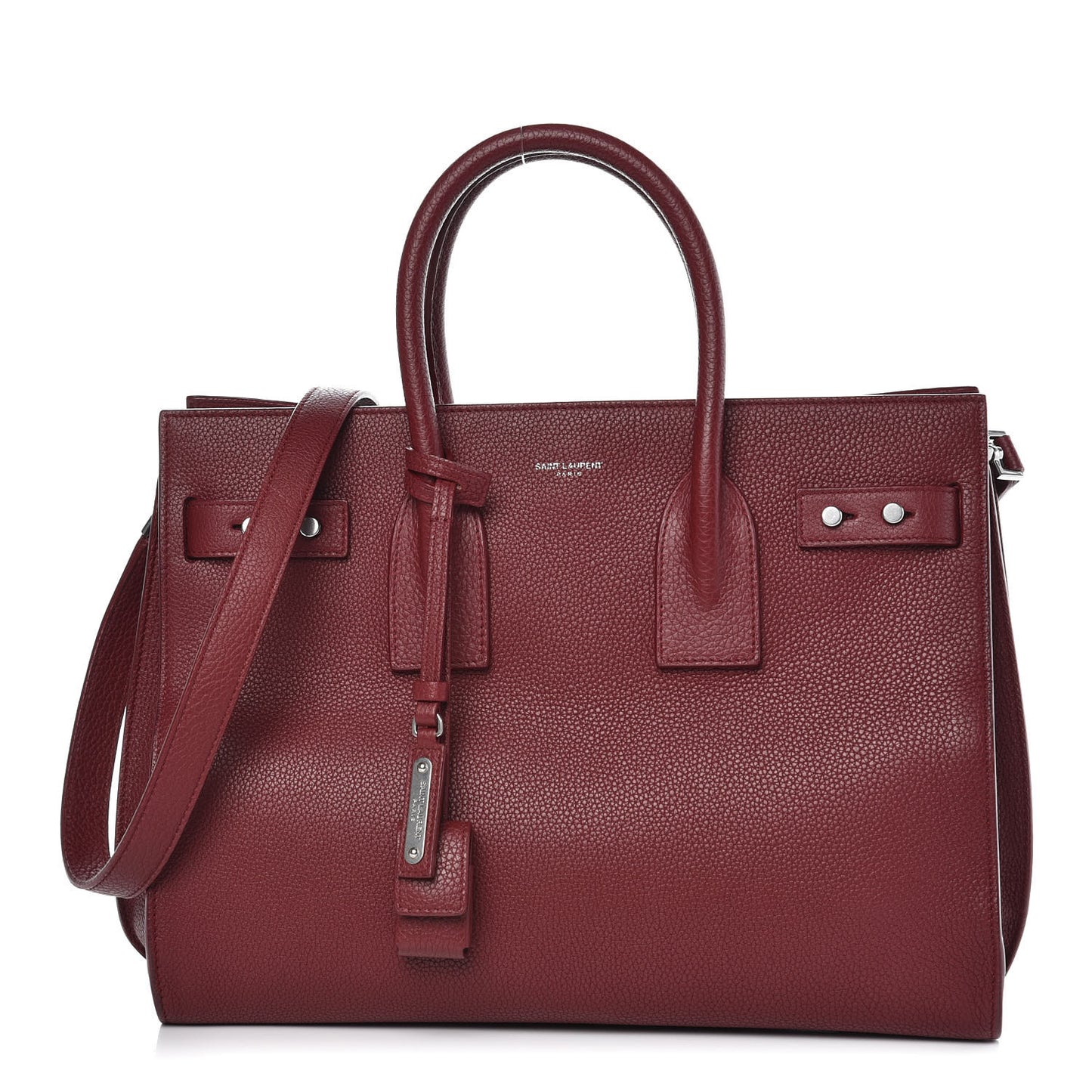 Grained Calfskin Small Supple Sac De Jour Dark Pallisandre