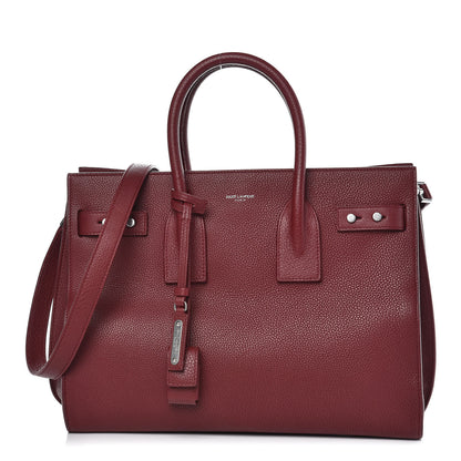 Saint Laurent Grained Calfskin Small Supple Sac De Jour Dark Pallisandre 1 of 7