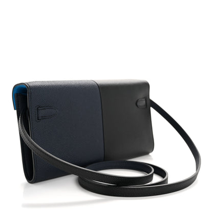 Hermes Epsom Casaque Kelly Wallet To Go Black Bleu Indigo Bleu Frida 3 of 12