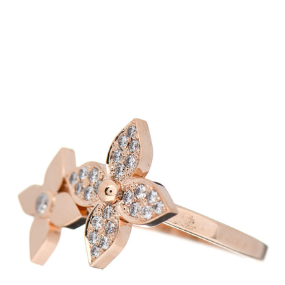 Louis Vuitton 18K Pink Gold Diamond Star Blossom Ring 52 6 3 of 7