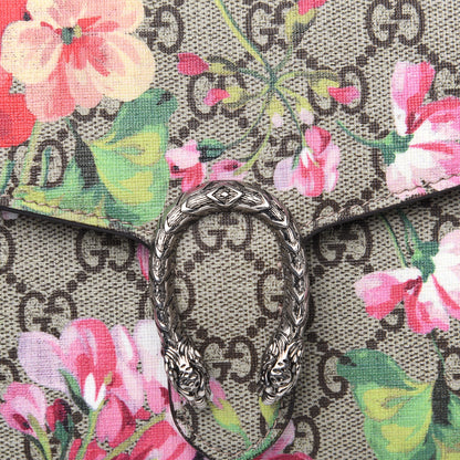 Gucci GG Supreme Monogram Blooms Mini Dionysus Chain Wallet Beige Multicolor Dry Rose 9 of 11
