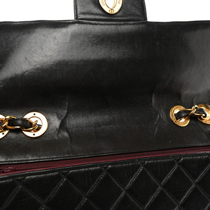 Chanel Lambskin Quilted XL Jumbo Single Flap Black 14 of 14