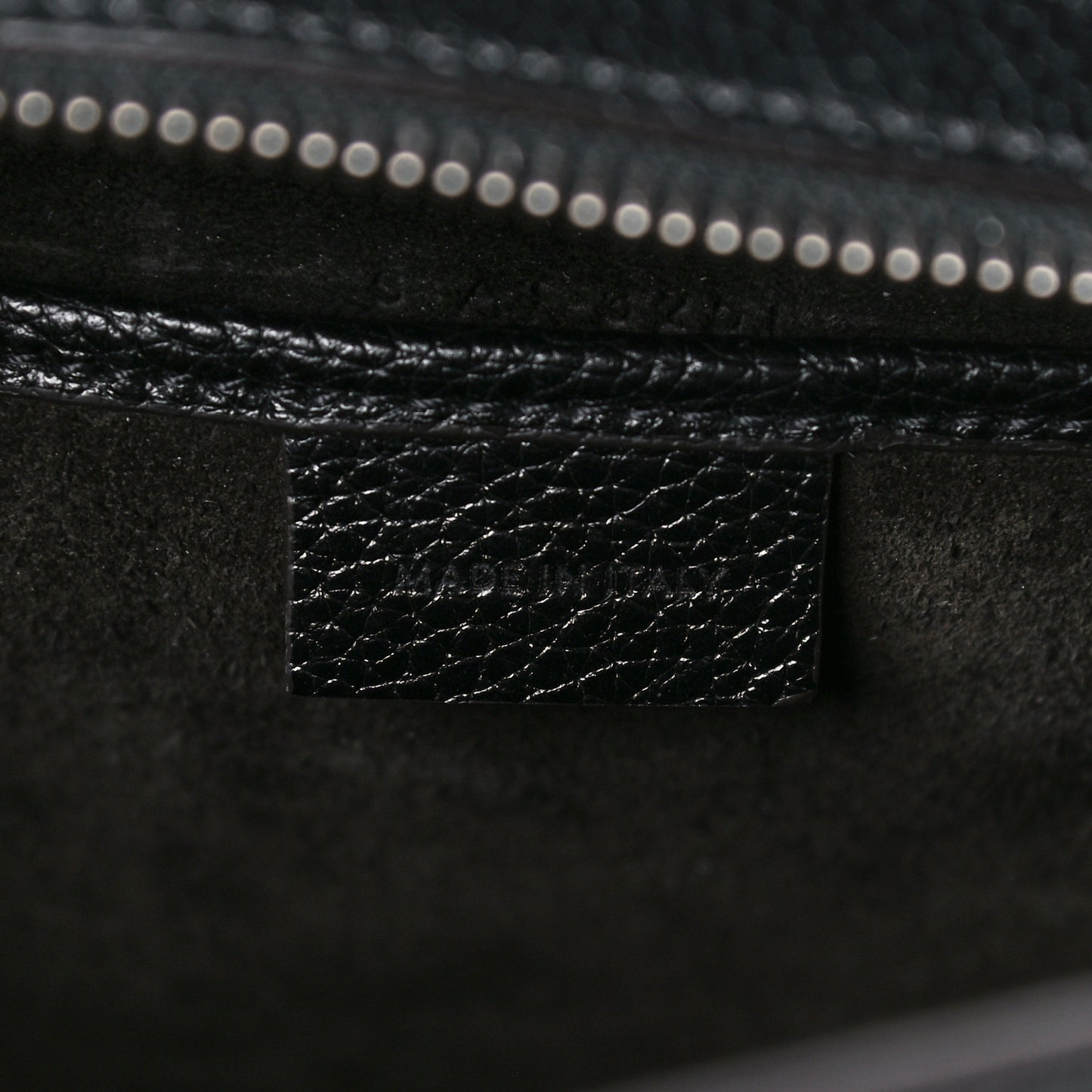 Drummed Calfskin Nano Luggage Black