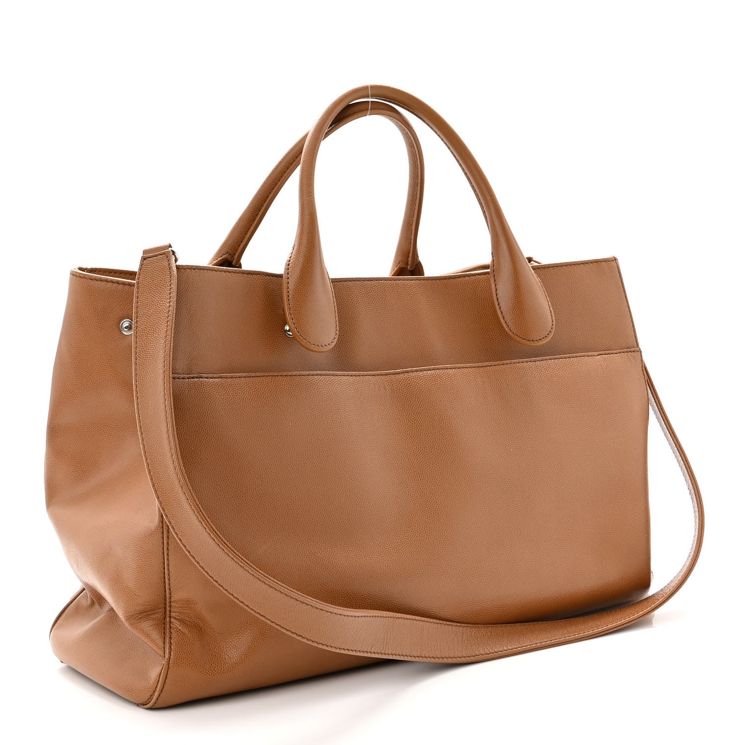 Chanel Caviar Medium Cerf Executive Shopper Tote Dark Beige 2 of 12