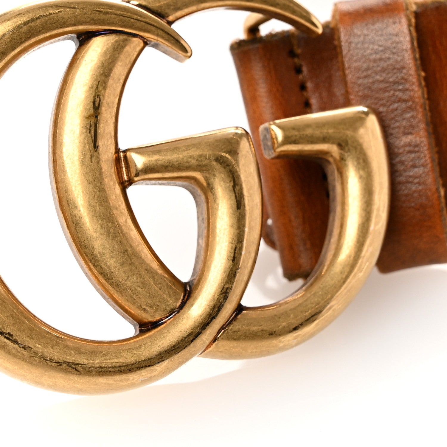 Gucci Faded Calfskin Double G 40mm Belt 80 32 Cuir 7 of 8