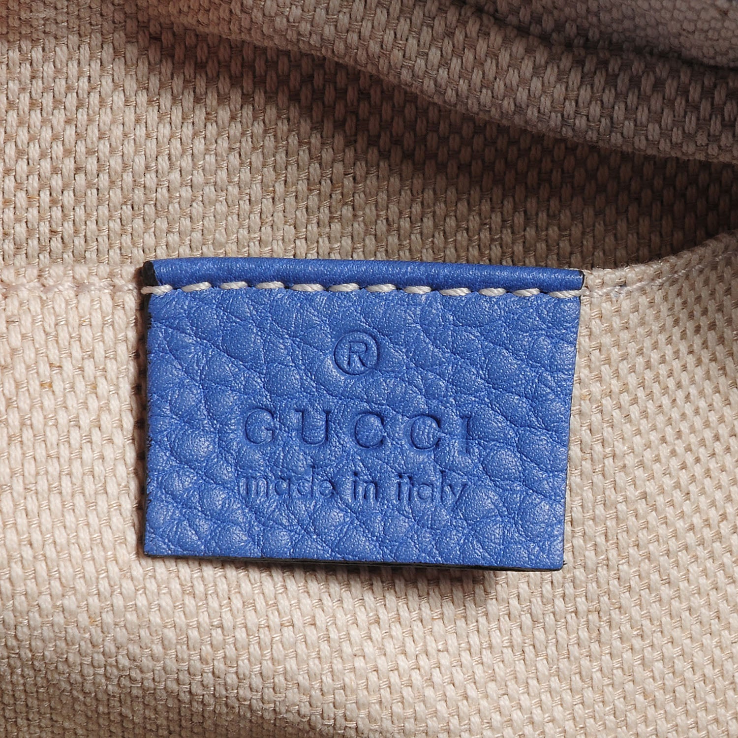 Gucci Pebbled Calfskin Small Soho Disco Bag Periwinkle 6 of 7