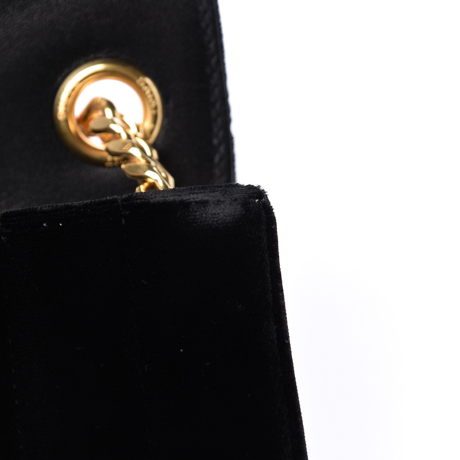 Saint Laurent Velvet Matelasse Small Vicky Chain Bag Black 11 of 12