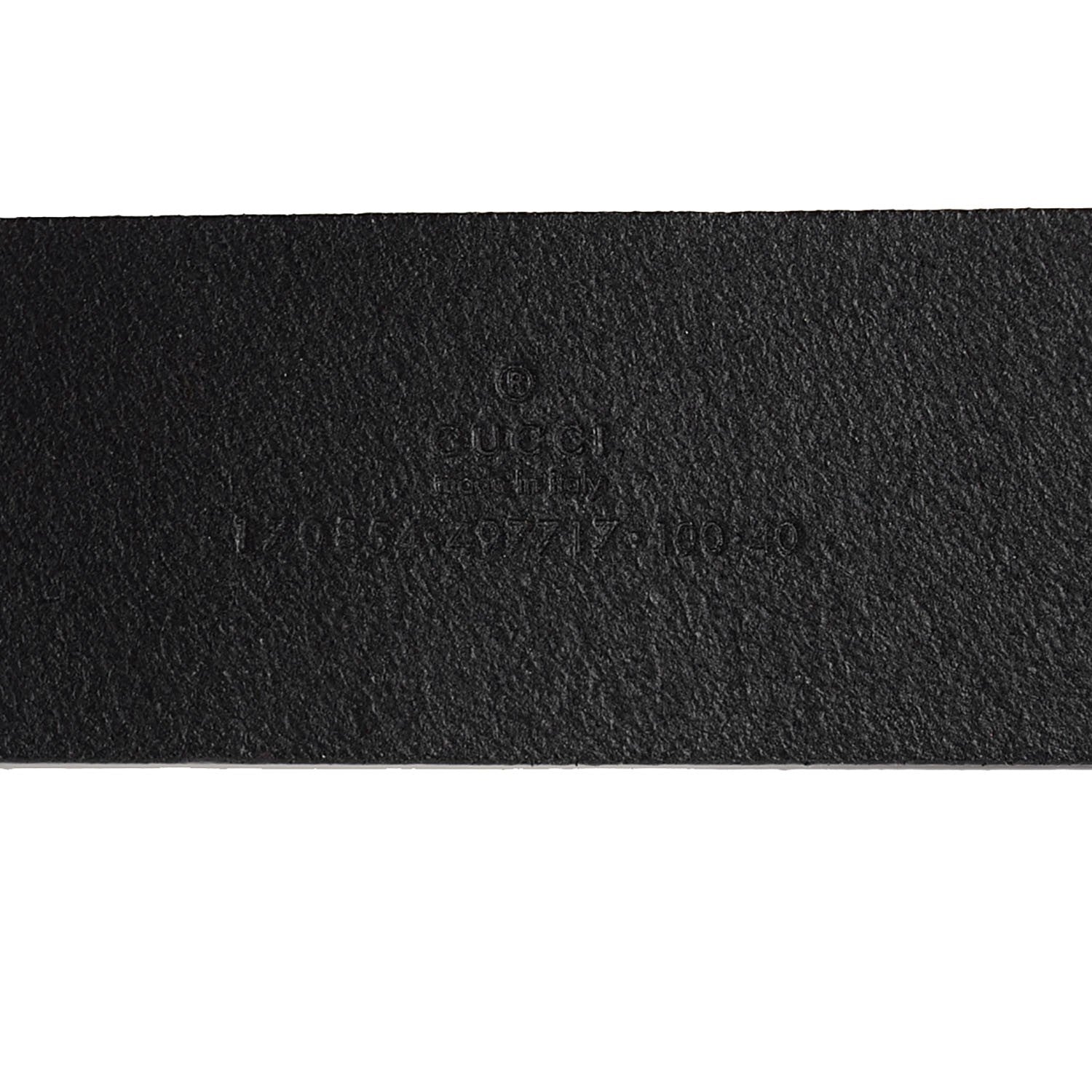 Gucci Calfskin Interlocking G Belt 100 40 Black 3 of 6