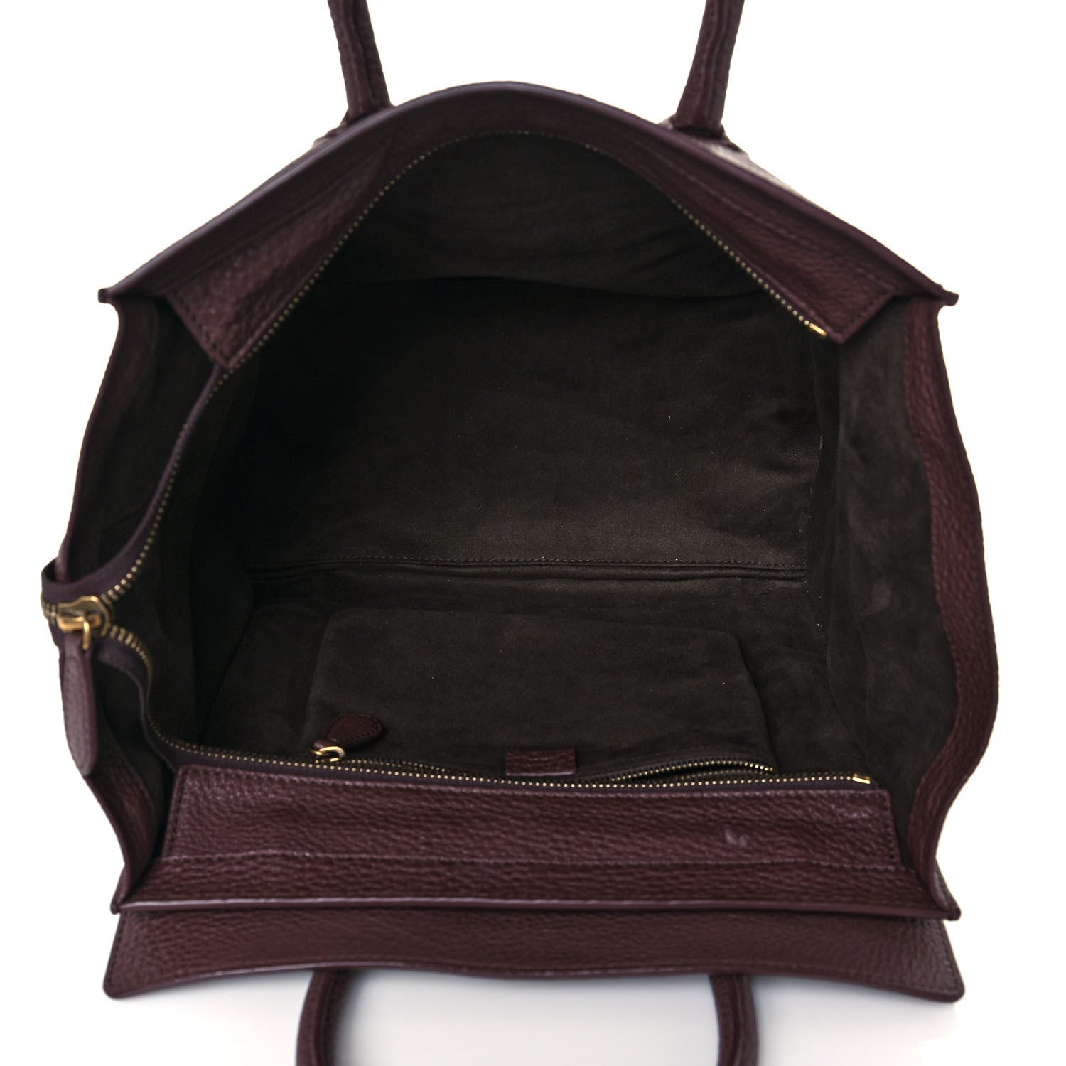 Celine Pebbled Calfskin Mini Luggage Chocolate 4 of 13