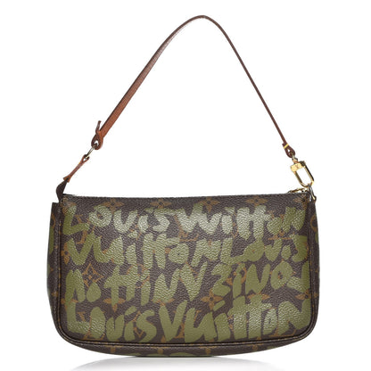 Louis Vuitton Monogram Graffiti Pochette Accessories Kaki 1 of 8
