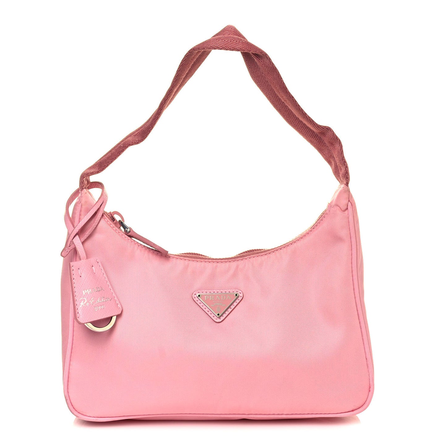 Tessuto Nylon Saffiano Mini Re-Edition 2000 Bag Rosa