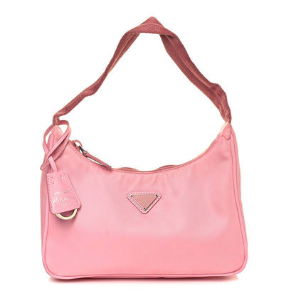 Prada Tessuto Nylon Saffiano Mini Re-Edition 2000 Bag Rosa 1 of 15