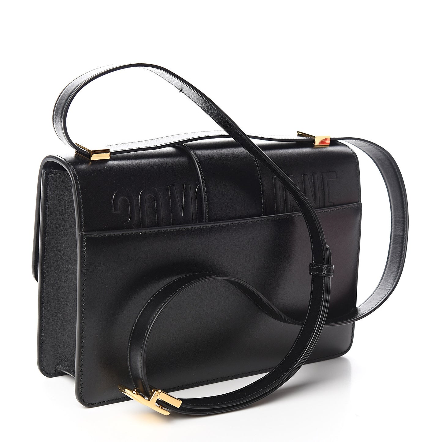 Smooth Calfskin 30 Montaigne Flap Bag Black