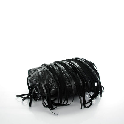 Bottega Veneta Vintage Nappa Intrecciato Fringe Hobo Nero Black 4 of 8