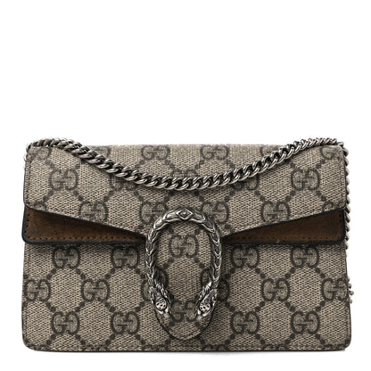 Gucci GG Supreme Monogram Super Mini Dionysus Shoulder Bag Taupe 1 of 12