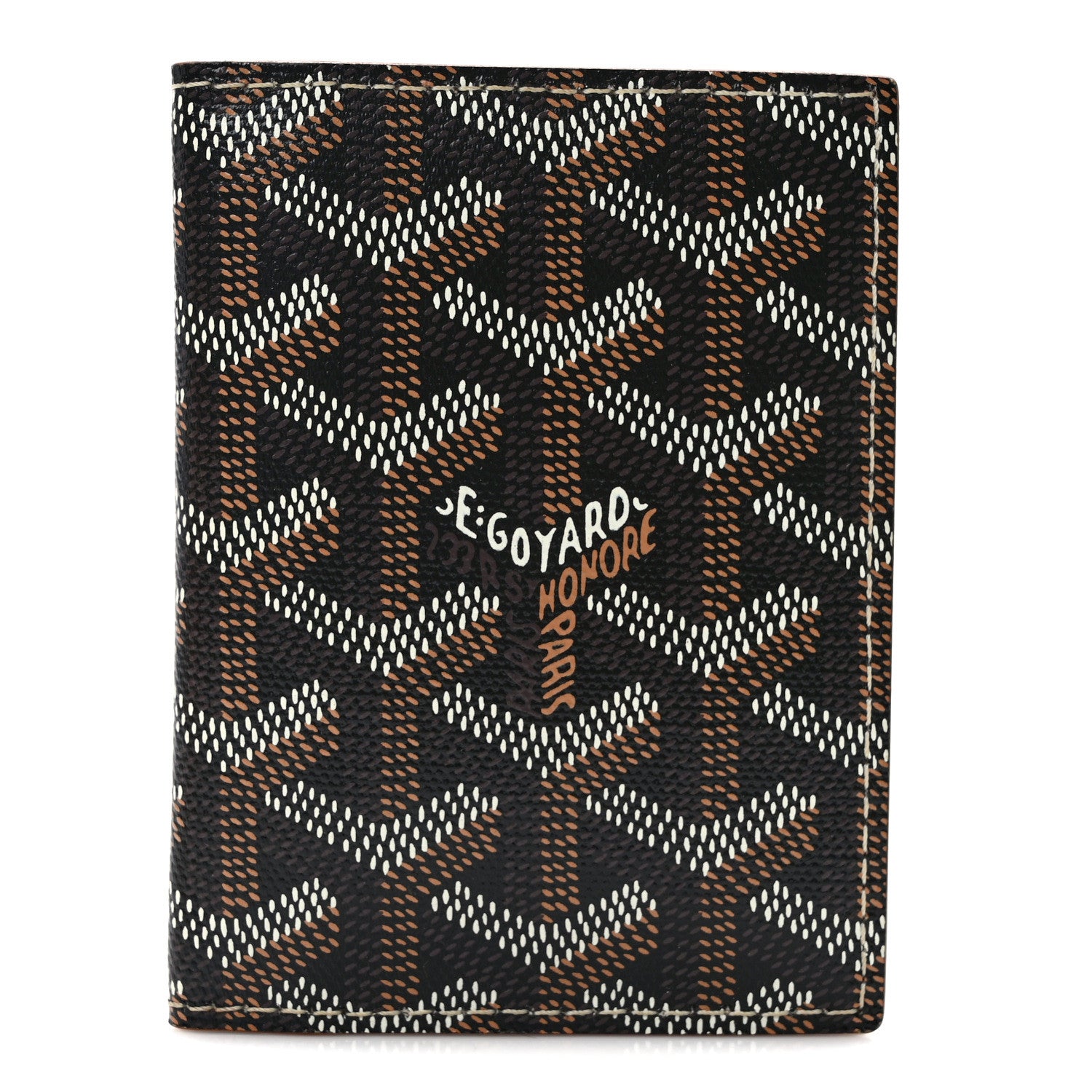Goyard Goyardine Saint Marc Folding Card Case Black Gold 1 of 8