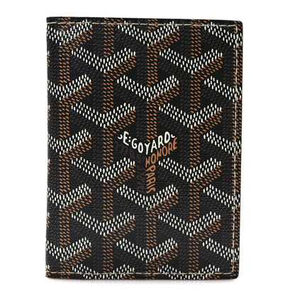 Goyard Goyardine Saint Marc Folding Card Case Black Gold 1 of 8