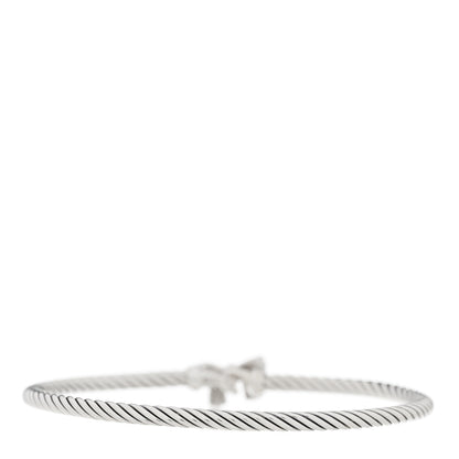 David Yurman Sterling Silver Diamond Bow Cable Collectibles Bracelet 2 of 3
