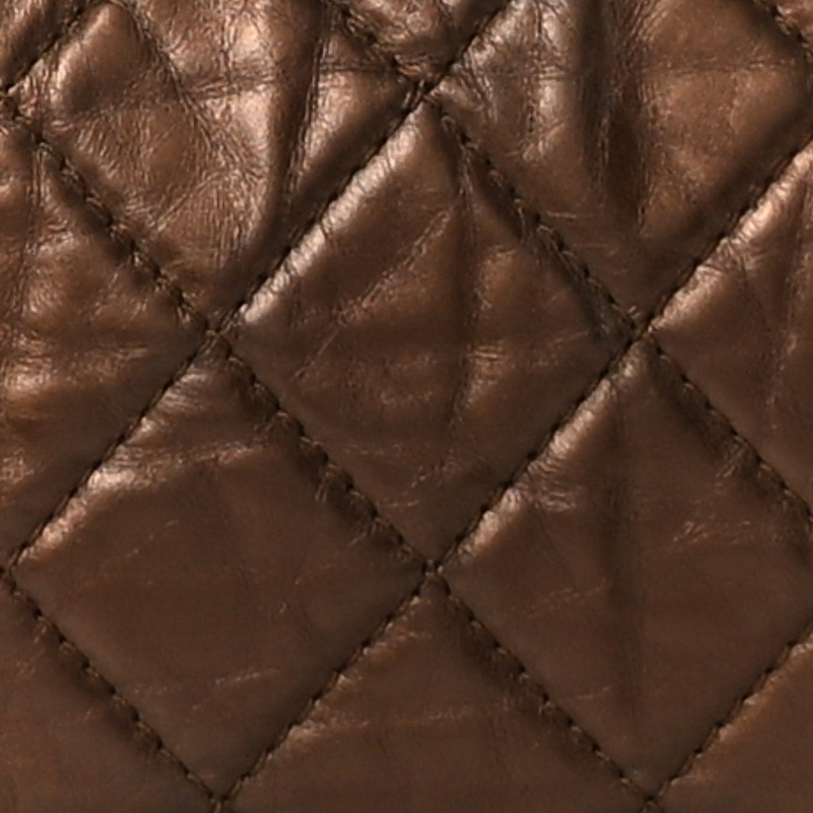 Aged Calfskin Reissue 2.55 Tote Bronze