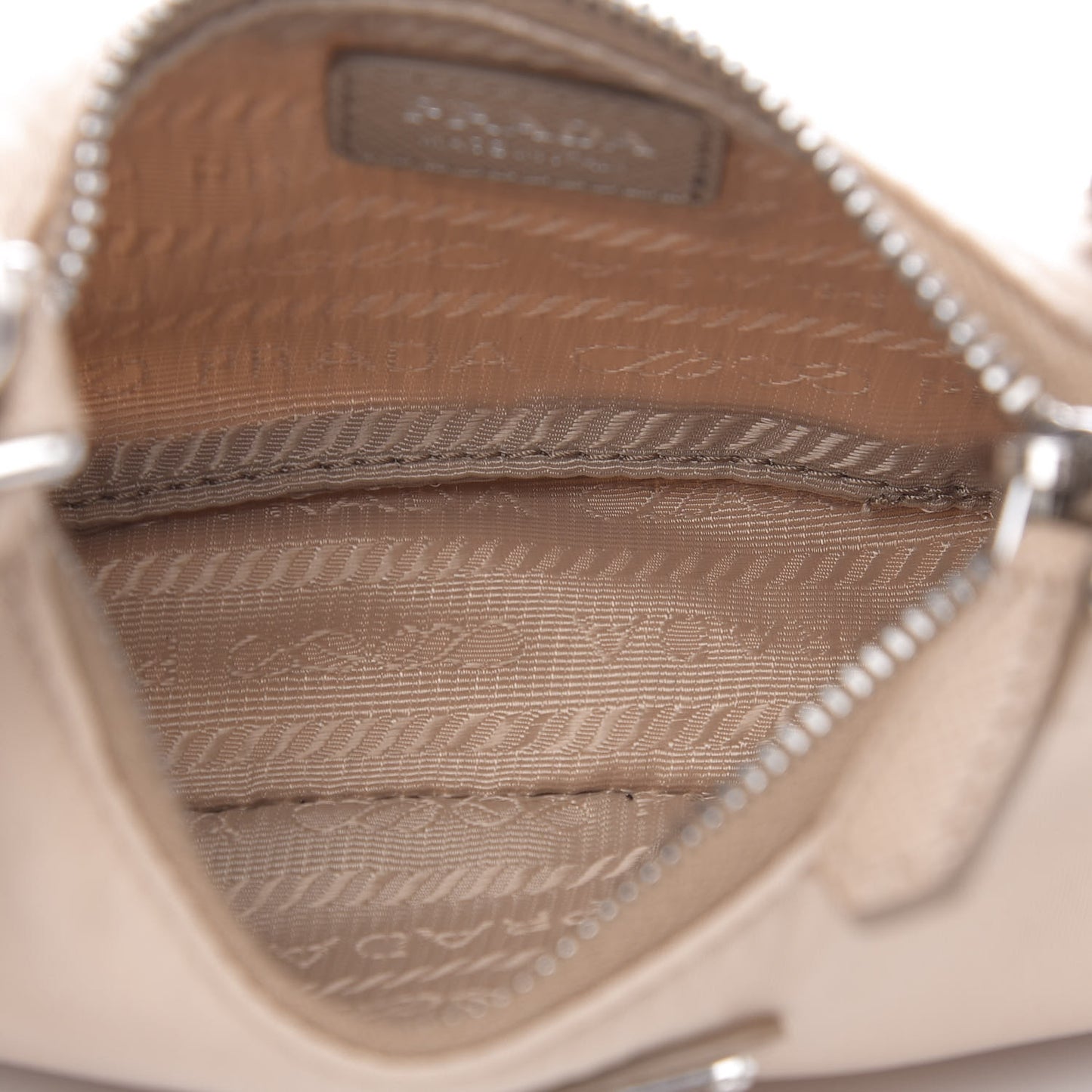 Tessuto Nylon Saffiano Mini Re-Edition 2000 Shoulder Bag Cammeo