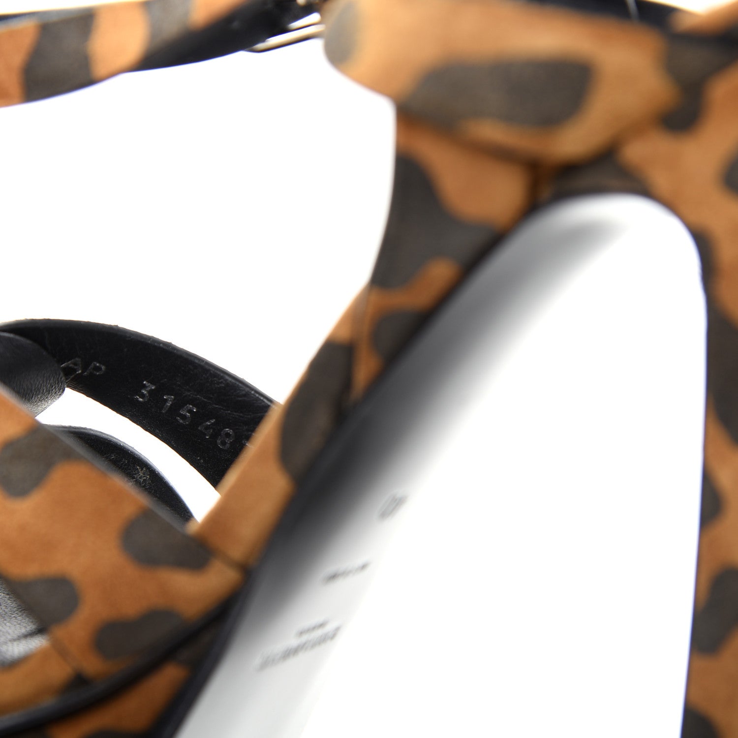 Saint Laurent Suede Leopard Print Tribute 105 Platform Sandals 40 Brown 10 of 11