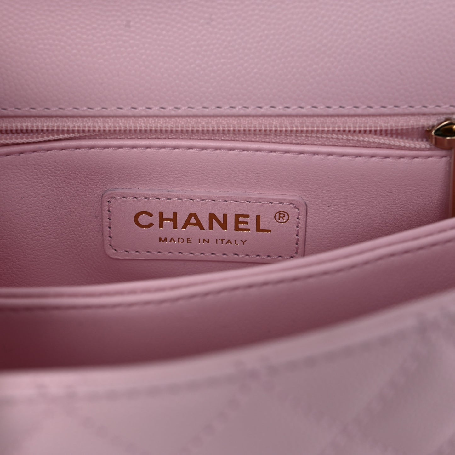 Caviar Quilted Mini Coco Handle Flap Light Pink