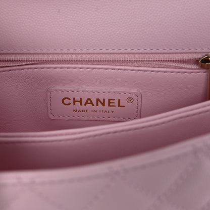 Chanel Caviar Quilted Mini Coco Handle Flap Light Pink 5 of 9